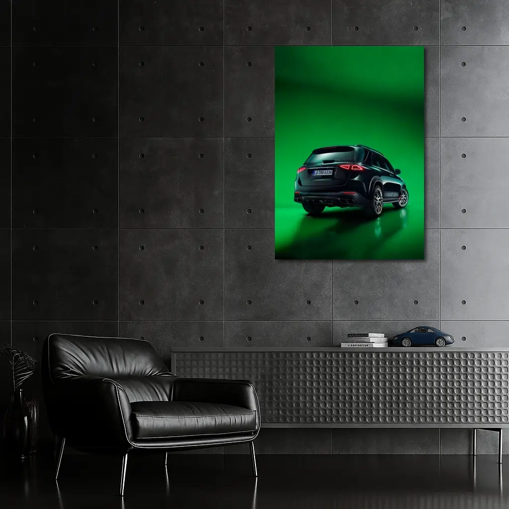 Mercedes AMG GLE Green Neon Studio – Wall Art